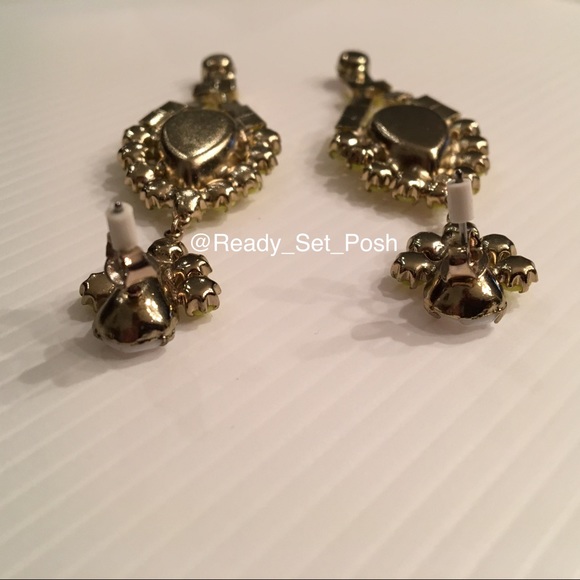 Neon yellow and white Whitestone earrings - Picture 5 of 5